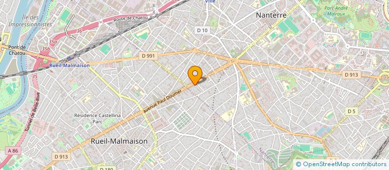 localisation de l'entreprise K.A.B.  NANTERRE