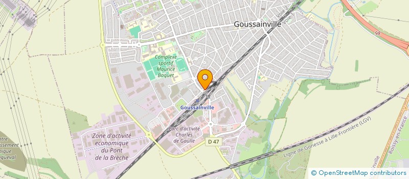 localisation de l'entreprise K A D C  GOUSSAINVILLE