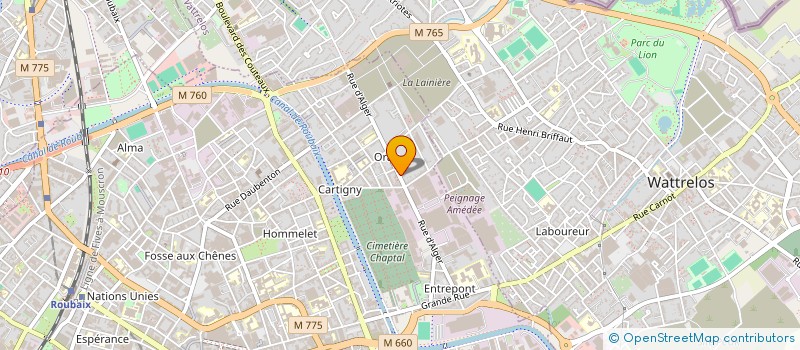 localisation de l'entreprise K.A.T  ROUBAIX