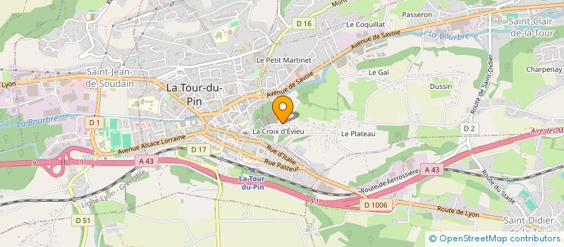 localisation de l'entreprise K & AL  SAINT-CLAIR-DE-LA-TOUR