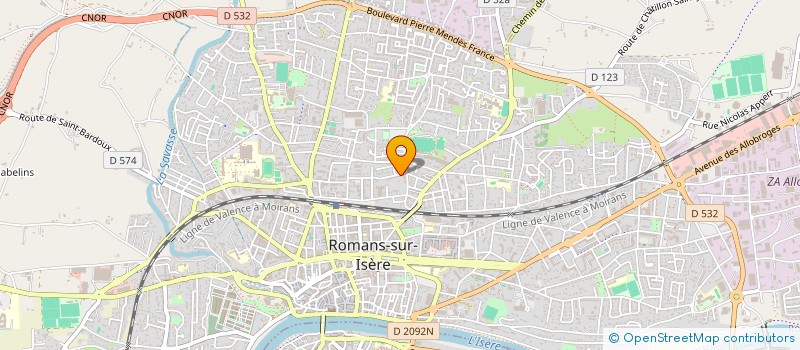 localisation de l'entreprise K APPAREL à ROMANS-SUR-ISERE
