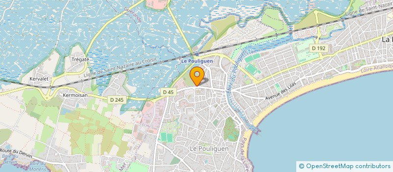 localisation de l'entreprise K'APTAIN FLAMM'S à LE POULIGUEN