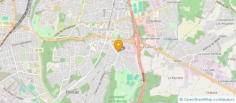 localisation de l'entreprise K.B EXPRESS à FLOIRAC