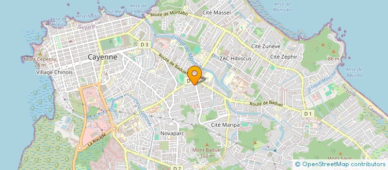localisation de l'entreprise K BADUEL  CAYENNE