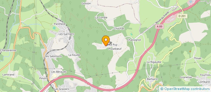 localisation de l'entreprise K-BARRE  THIERS