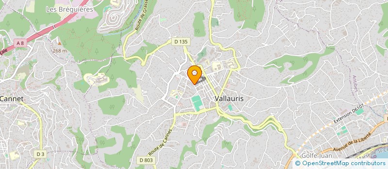 localisation de l'entreprise K BAT à VALLAURIS