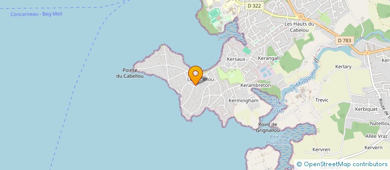 localisation de l'entreprise K-BEL  CONCARNEAU