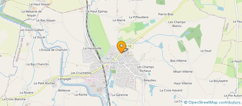 localisation de l'entreprise K.C.M. (KART CROSS MONTREUIL SUR ILLE)  MONTREUIL-SUR-ILLE