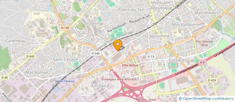 localisation de l'entreprise K CENTER  NIMES