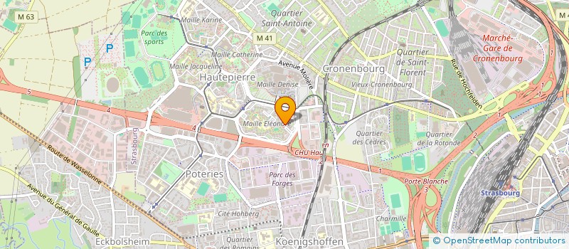 localisation de l'entreprise K&CO ALSACIENNE DE FRET ET DE PETITS COLIS à STRASBOURG