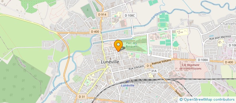 localisation de l'entreprise K'COIFF à LUNEVILLE