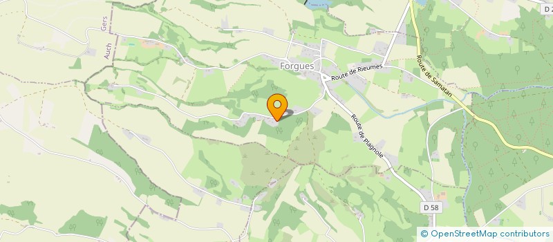 localisation de l'entreprise K CORP  FORGUES