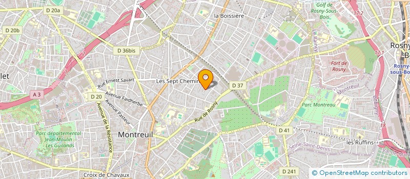 localisation de l'entreprise K D ARCHITECTURES à MONTREUIL