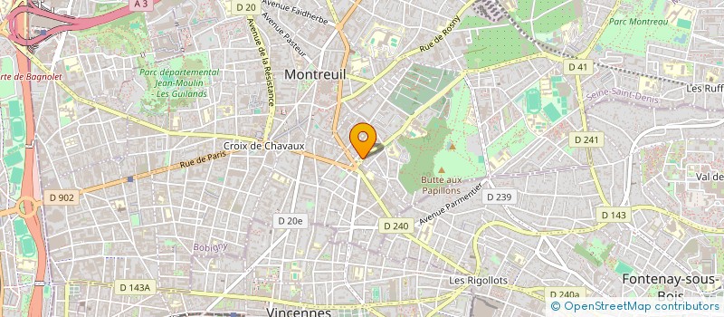 localisation de l'entreprise K D M SECURITE à MONTREUIL