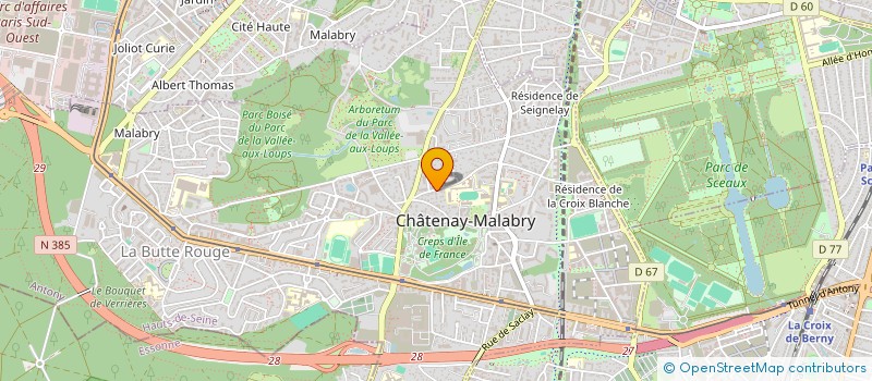 localisation de l'entreprise K'DANCE à CHATENAY-MALABRY