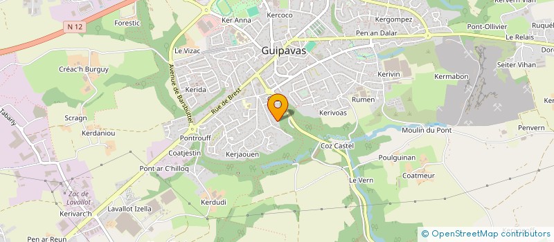 localisation de l'entreprise K-DECO  GUIPAVAS