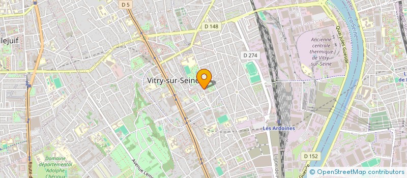 localisation de l'entreprise K'DENSE à VITRY-SUR-SEINE