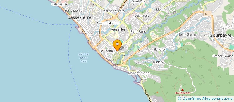 localisation de l'entreprise K-DISTRIB à BASSE-TERRE