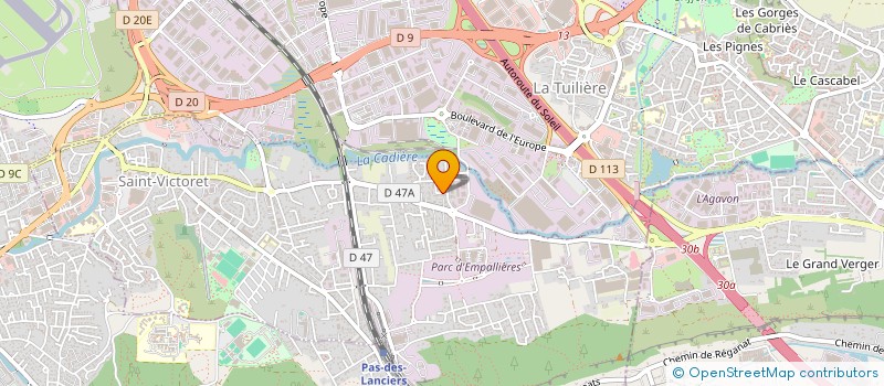 localisation de l'entreprise K.E.C  SAINT-VICTORET