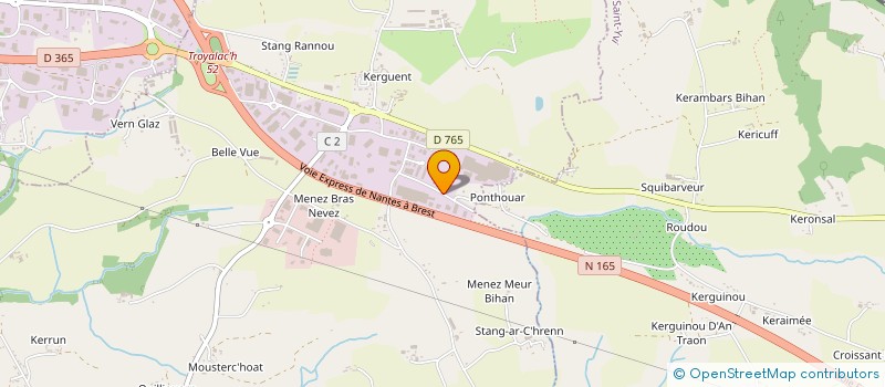 localisation de l'entreprise K.E.M. HABITAT  SAINT-EVARZEC