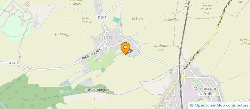 localisation de l'entreprise K END B ESPACES VERTS  CLASTRES