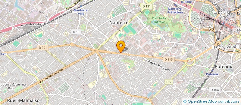 localisation de l'entreprise K & F à NANTERRE