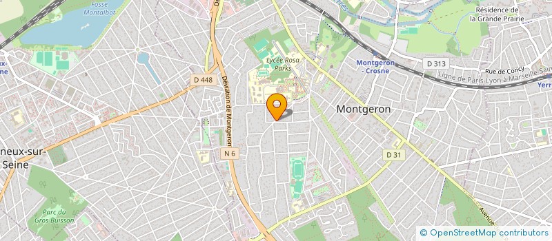 localisation de l'entreprise K.F à MONTGERON