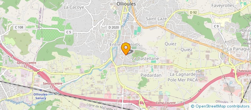 localisation de l'entreprise K.F.S à OLLIOULES