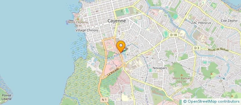 localisation de l'entreprise K-FE LATIN  CAYENNE