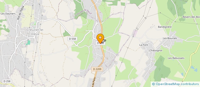 localisation de l'entreprise K.G.M  CREUZIER-LE-VIEUX