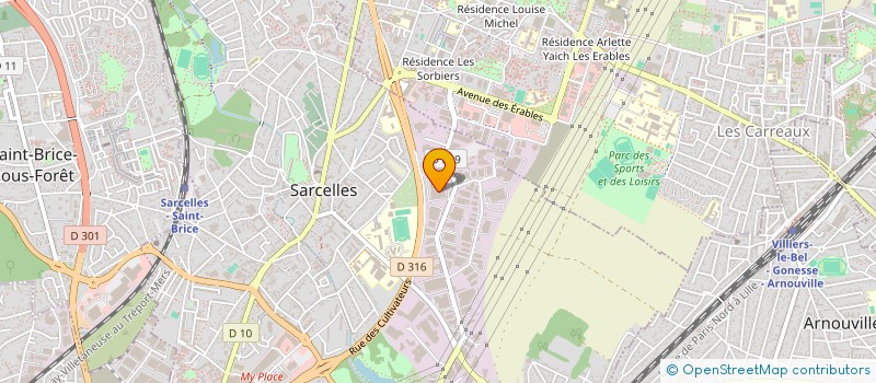 localisation de l'entreprise K.G.S.  SARCELLES