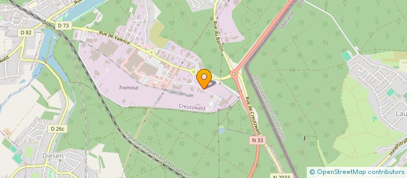 localisation de l'entreprise K.H.S.  CREUTZWALD