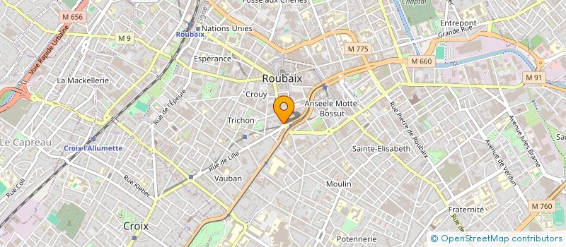 localisation de l'entreprise K&I BARBER  ROUBAIX