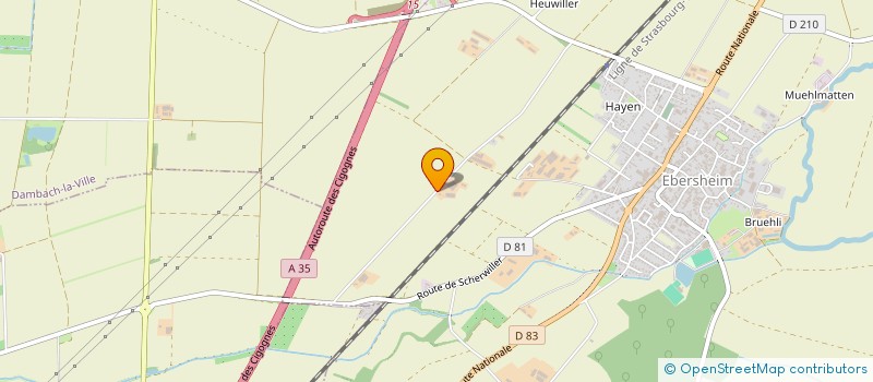 localisation de l'entreprise K INVEST  EBERSHEIM