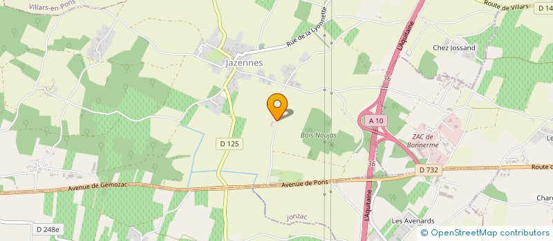 localisation de l'entreprise K.J.PUB  JAZENNES