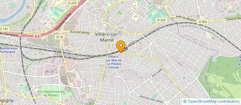 localisation de l'entreprise K-J SUPERETTE à VILLIERS-SUR-MARNE