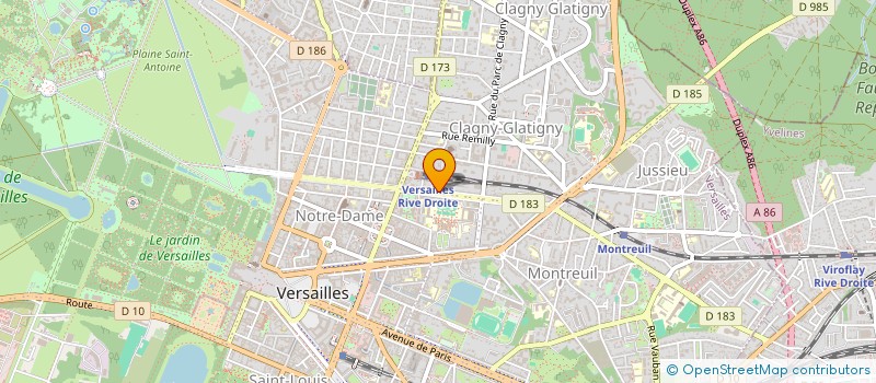 localisation de l'entreprise K J TRANSPORT à VERSAILLES