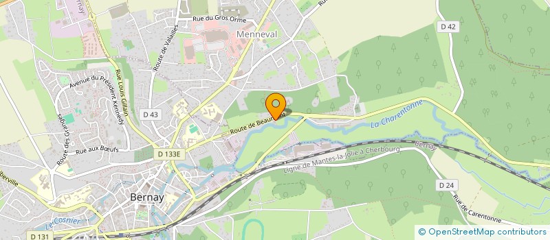 localisation de l'entreprise K.L.C. INVEST  MENNEVAL