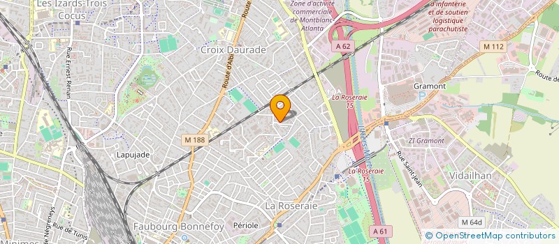 localisation de l'entreprise K.L.F RECORDS S.A.S à TOULOUSE