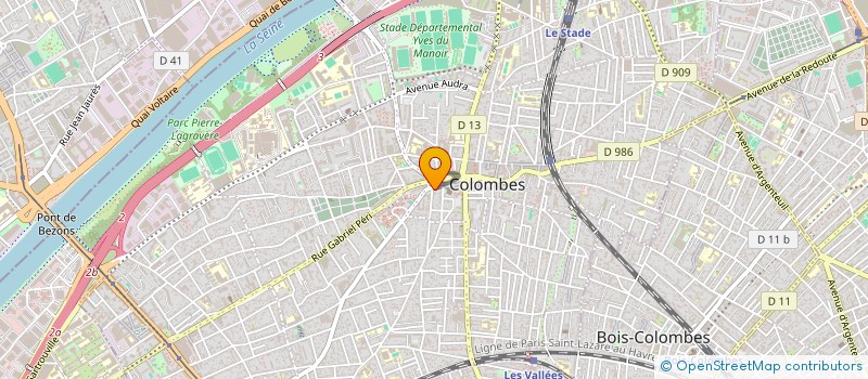 localisation de l'entreprise K & L M à COLOMBES