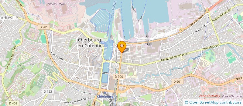 localisation de l'entreprise K.L.R. à CHERBOURG-EN-COTENTIN