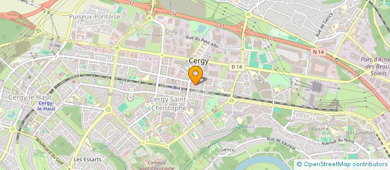 localisation de l'entreprise K.L SERVICES à CERGY