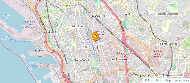 localisation de l'entreprise K-LA FIBRE DU SUD à MARSEILLE 15EME