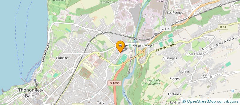 localisation de l'entreprise K M à THONON-LES-BAINS