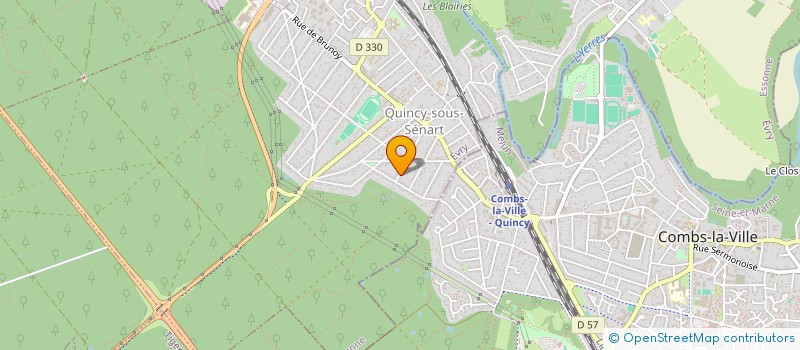 localisation de l'entreprise K.M.  QUINCY-SOUS-SENART