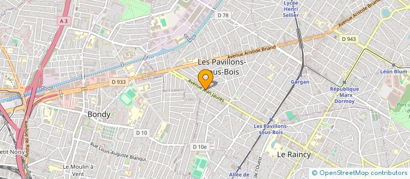 localisation de l'entreprise K.M.C  LES PAVILLONS-SOUS-BOIS