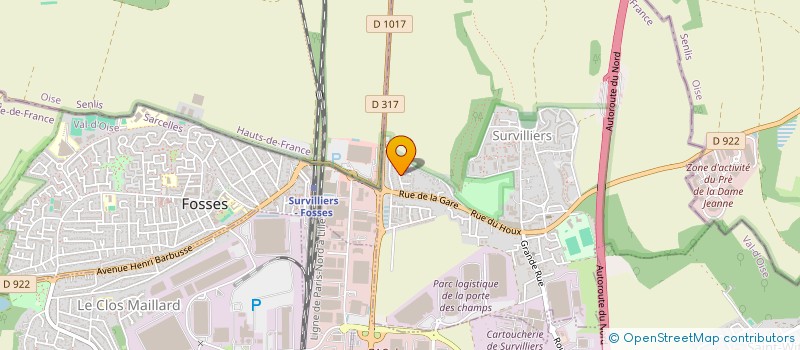 localisation de l'entreprise K.M CONSULTING  SURVILLIERS