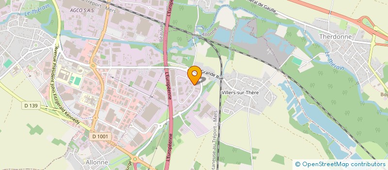 localisation de l'entreprise K.M.F  THERDONNE