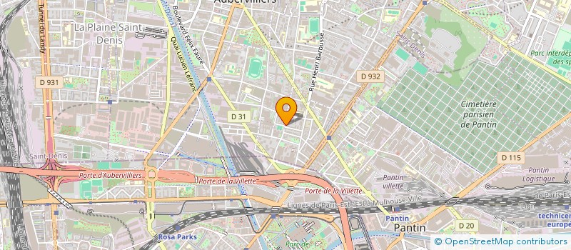 localisation de l'entreprise K.M.M  AUBERVILLIERS