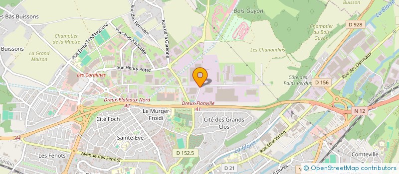 localisation de l'entreprise K-M PARE BRISE à DREUX